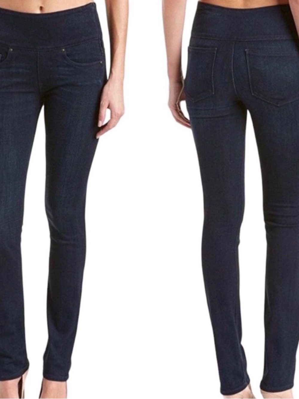 SPANX Alexia High Rise Skinny Jeans Dark Indigo Pull On Denim Size Small